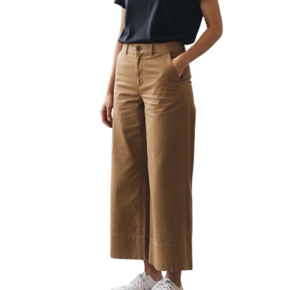 Everlane Pants - Everlane Women's Brown Wide-Leg Pants